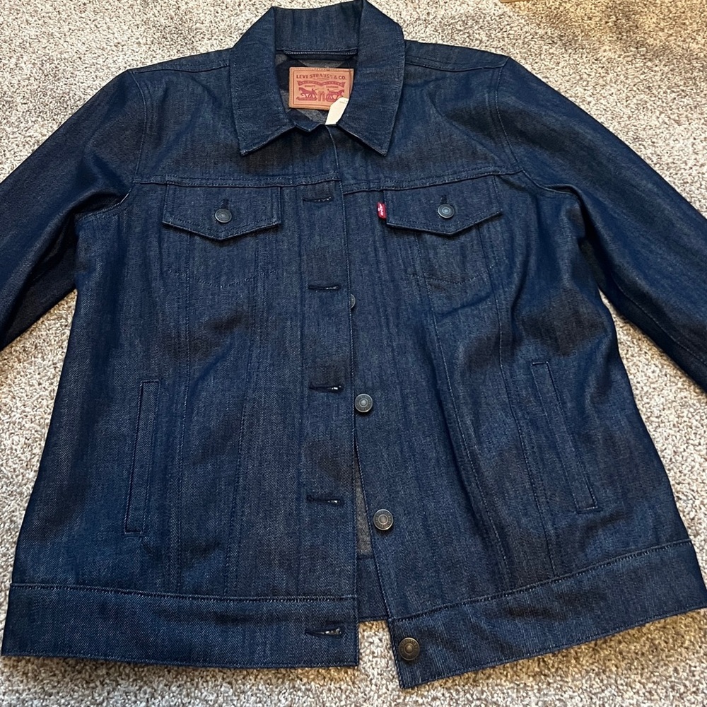 Levi's Indigo Denim Jacket with Patterned Lining